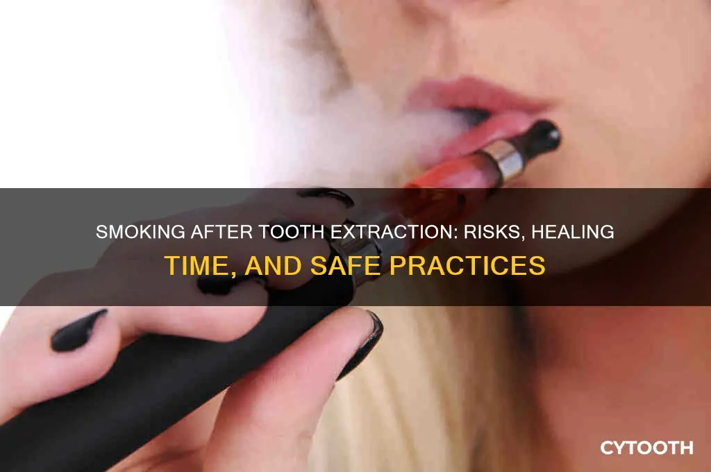 can one smoke after tooth extraction