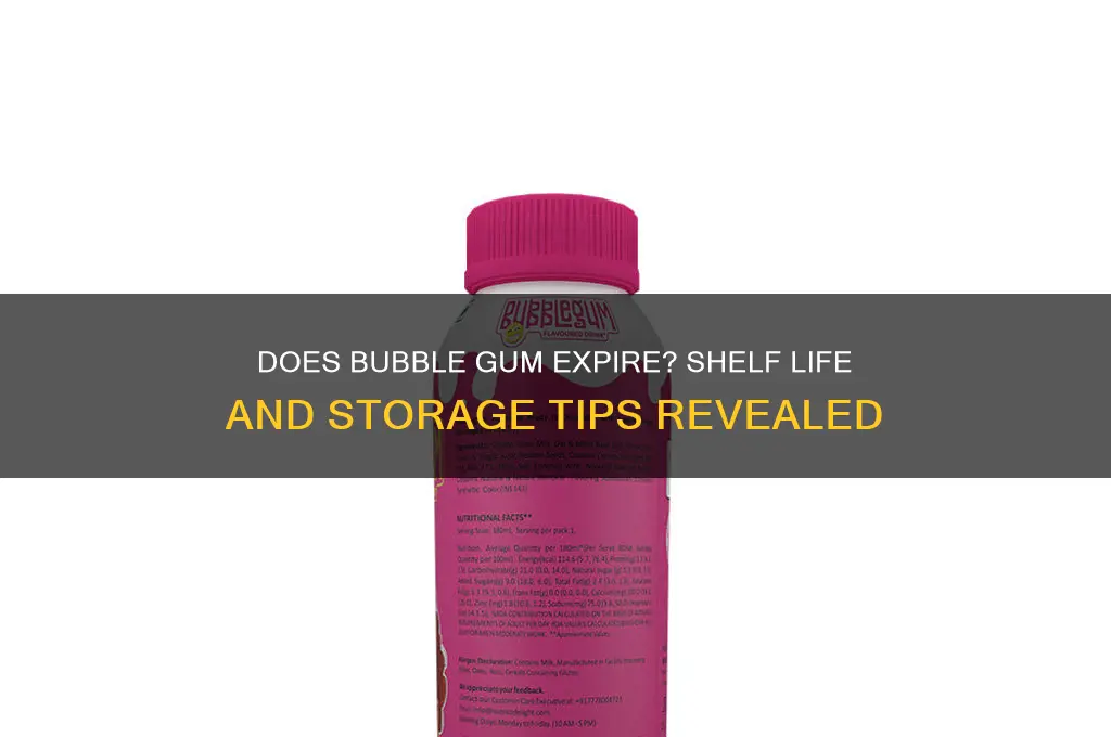 does bubble gum go bad