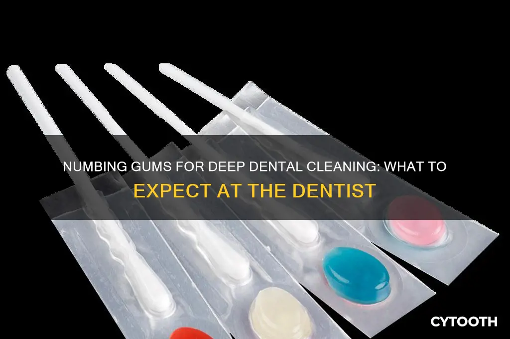 how are the gums numbed for deep cleaning at dentist