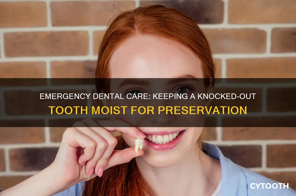 how can you keep a knocked out tooth moist