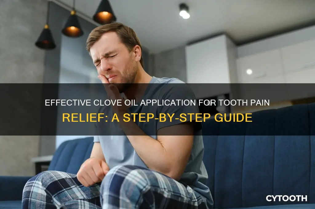 how do i apply clove oil to a tooth