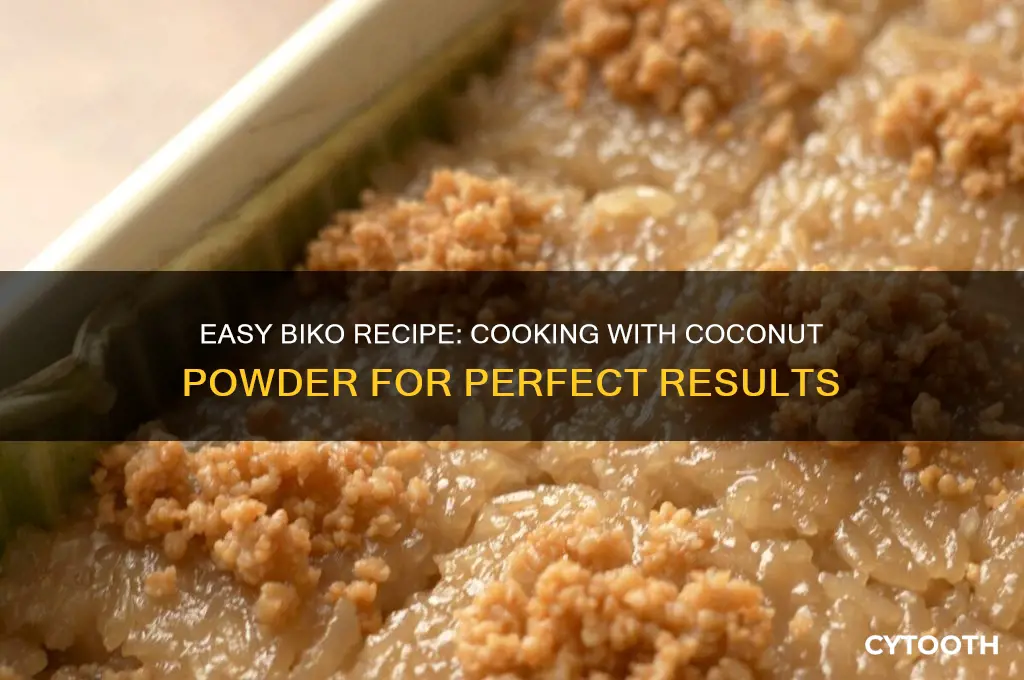 how to cook biko using coconut powder