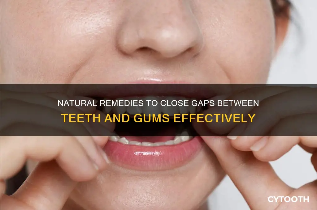 how to fill gap between teeth and gums naturally