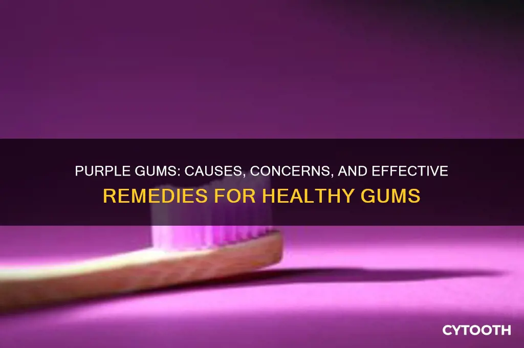 how to fix purple gums