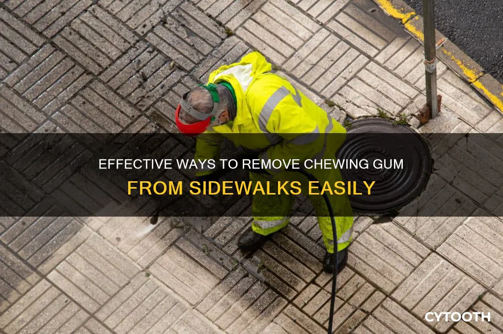 how to get gum off sidewalk