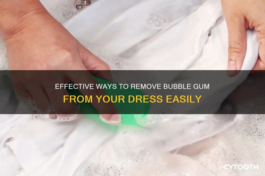 how to remove bubble gum from dress