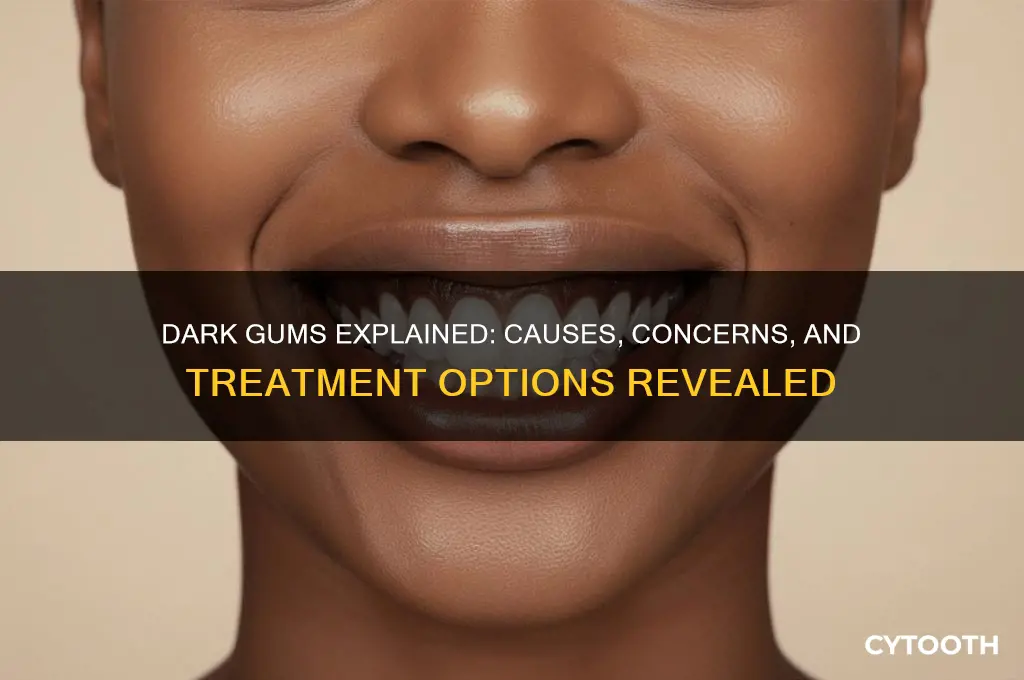 what causes gums to be dark