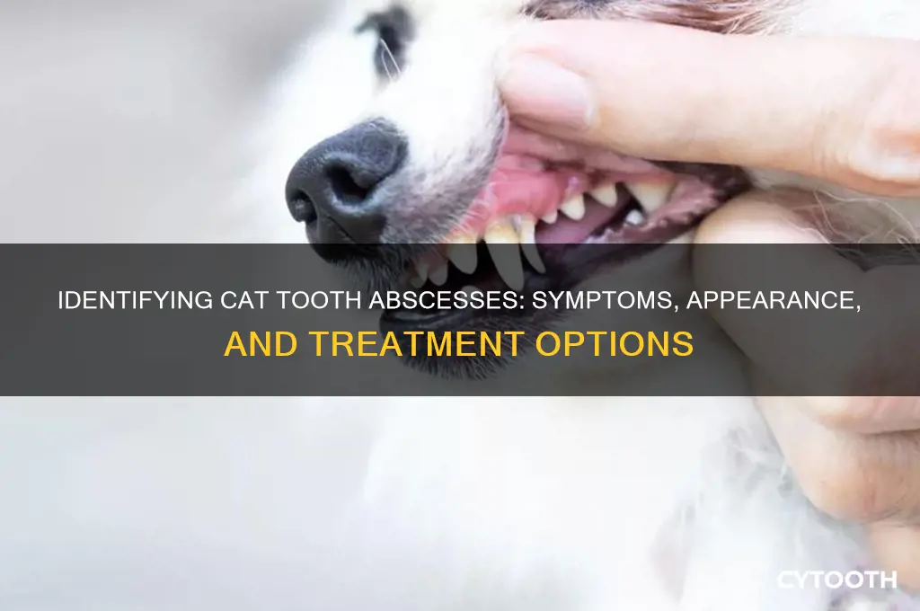 what does a cat tooth abscess look like
