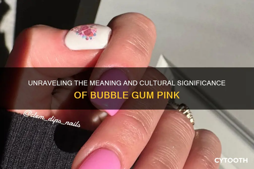 what does bubble gum pink mean