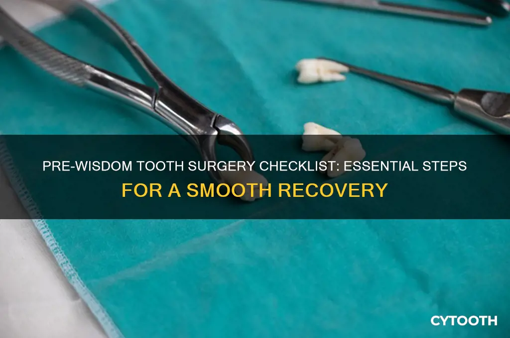 what to do before wisdom tooth surgery