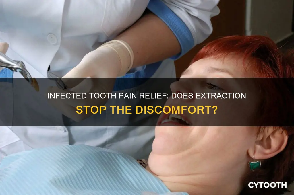 will pulling an infected tooth stop the pain